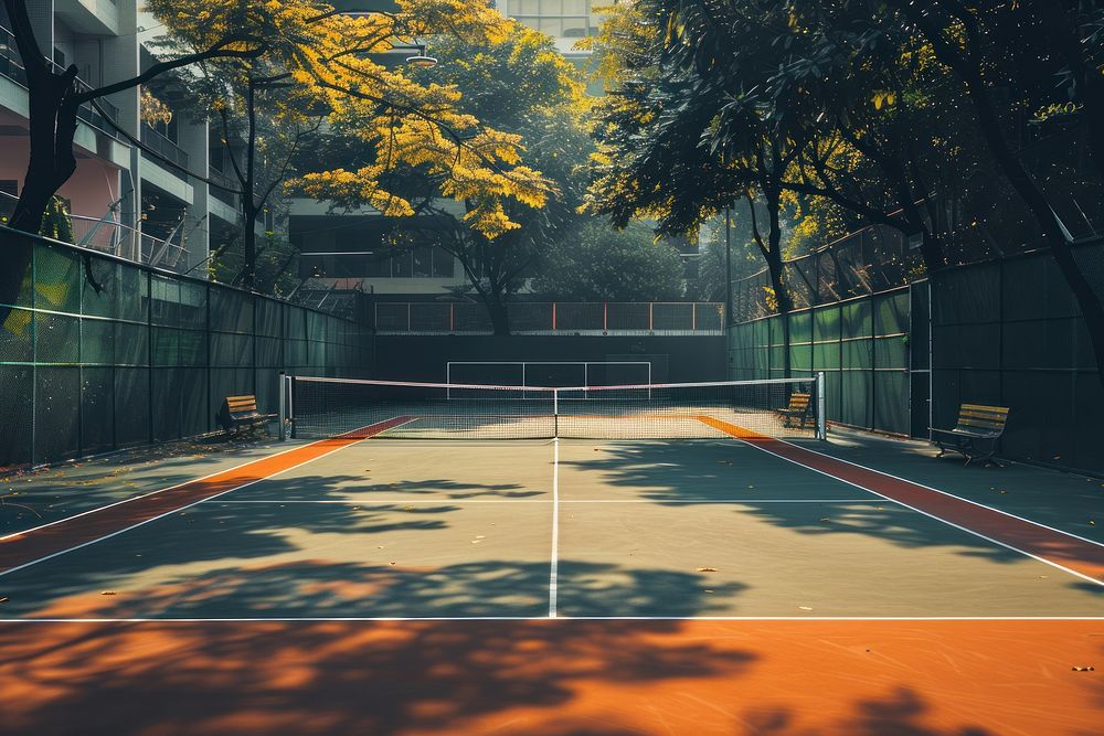 Tennis volleyball furniture sports.