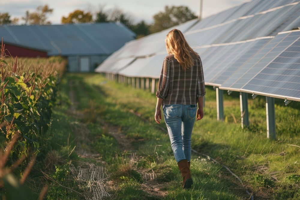 Solar outdoors walking farm.