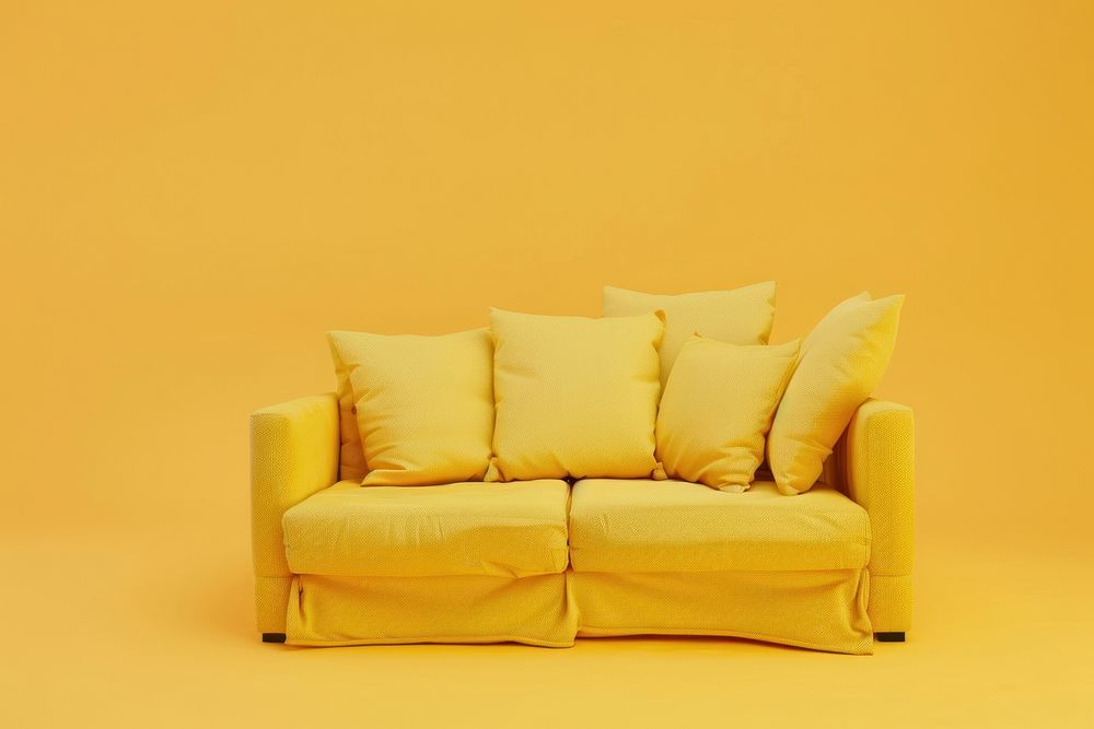 Sofabed furniture yellow sofa.