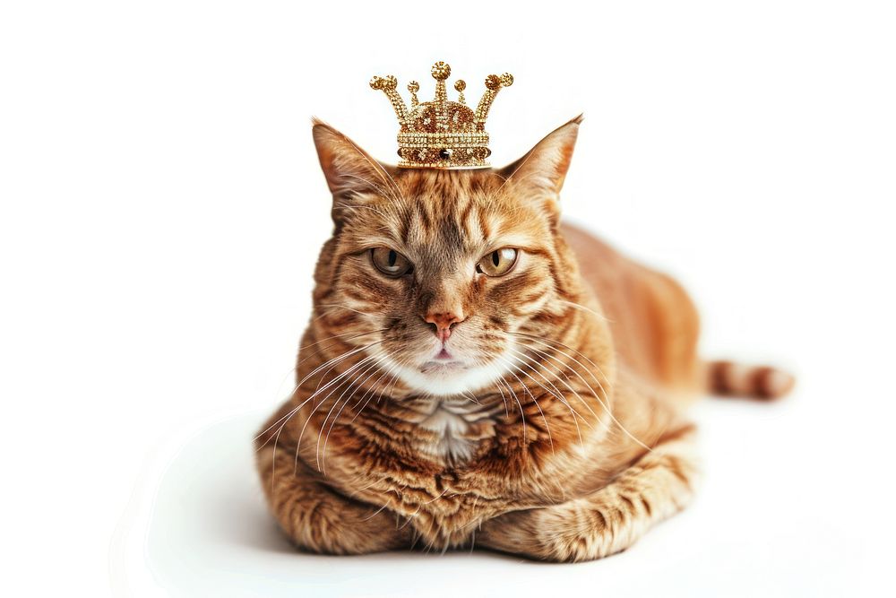 Crown cat animal mammal pet.