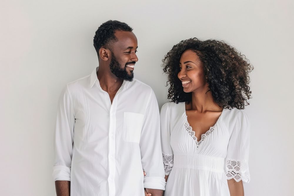 Ethiopian couple laughing person female.