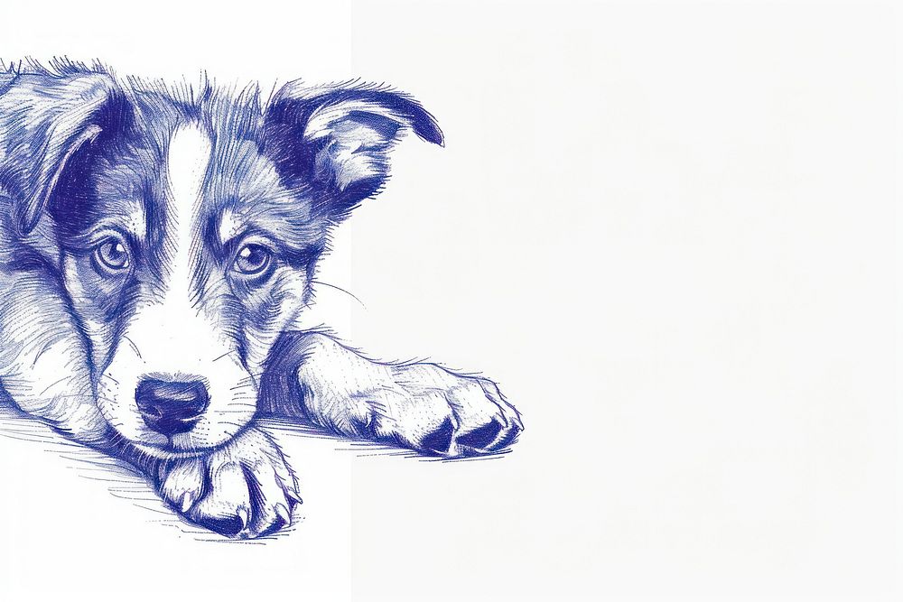 Drawing sketch dog mammal.