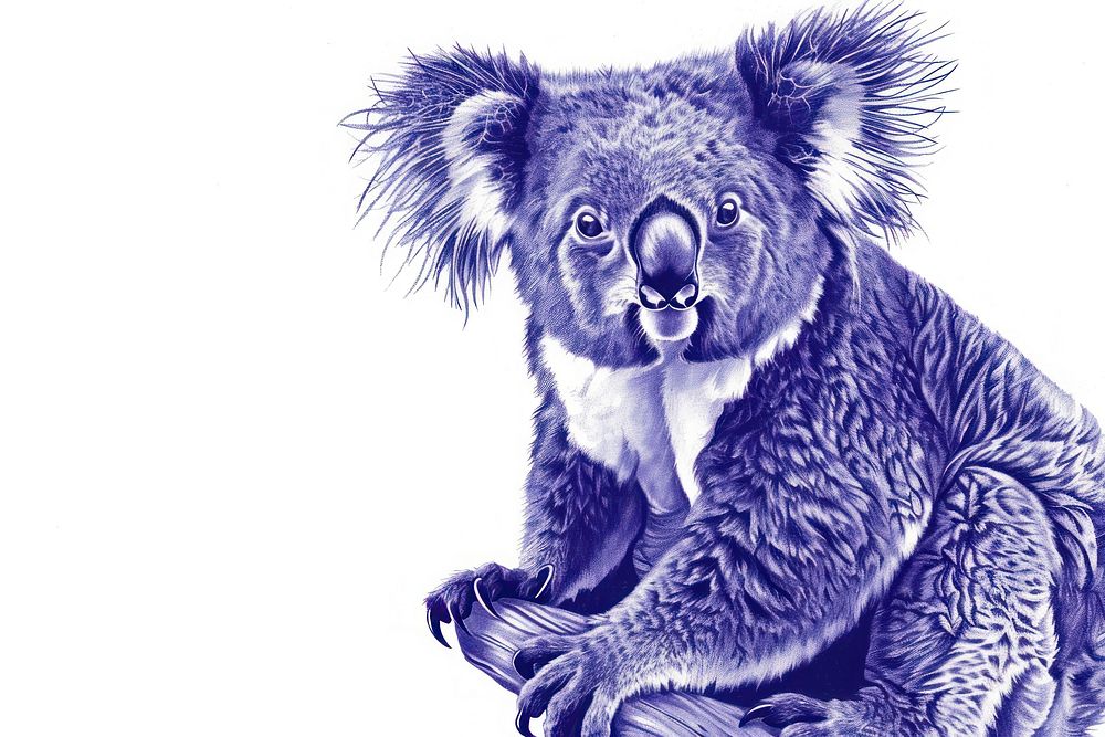 Koala wildlife drawing mammal.