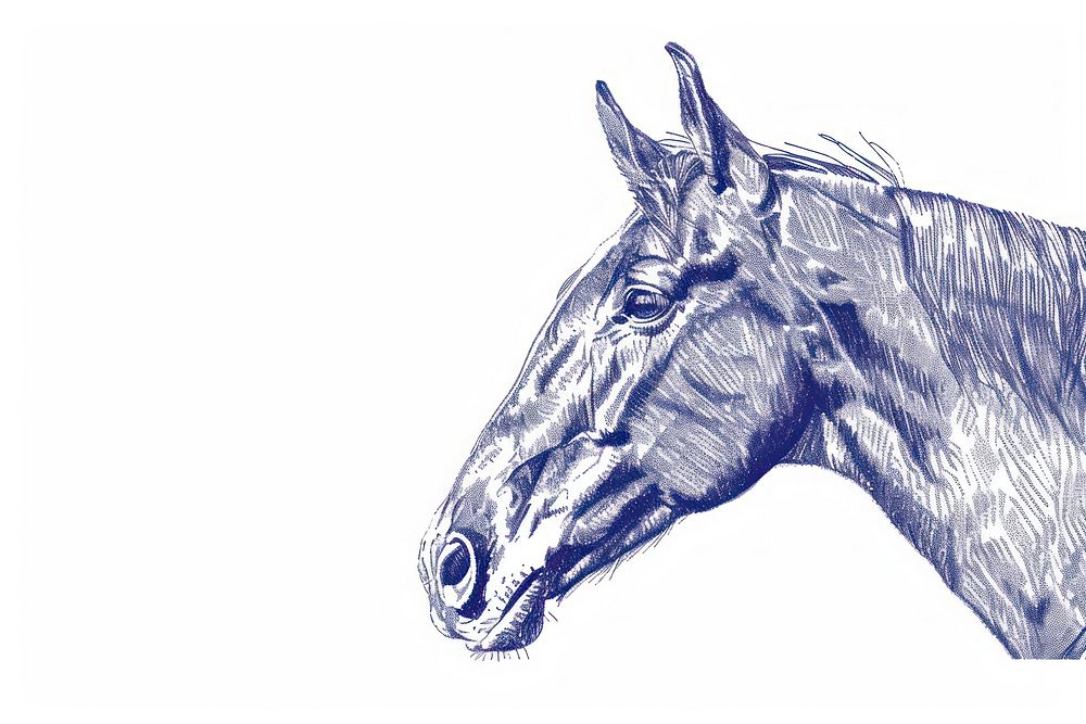 Drawing sketch horse animal.