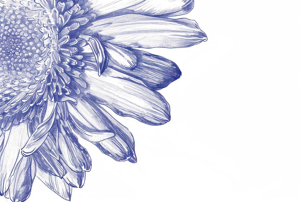 Vintage drawing daisys sketch flower plant.