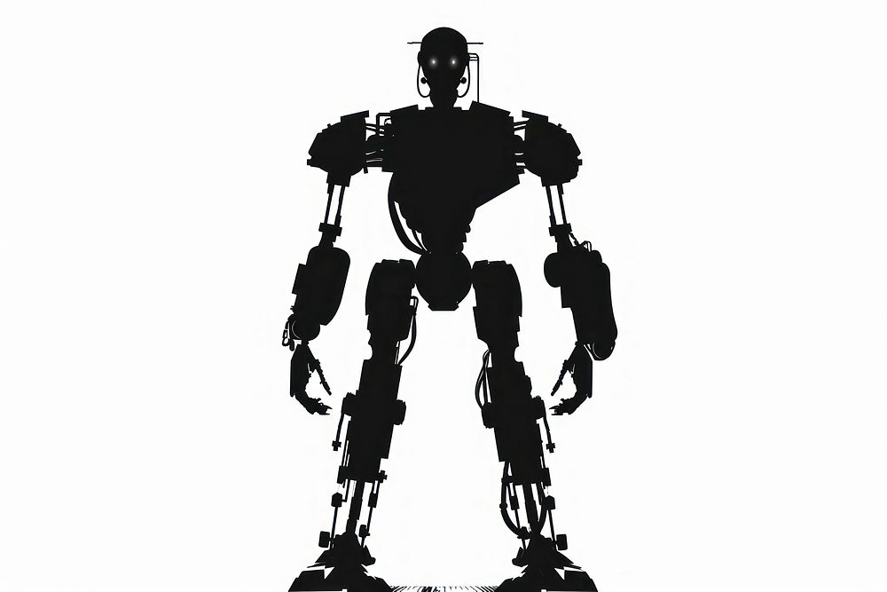 Robot silhouette clip art robot person human.