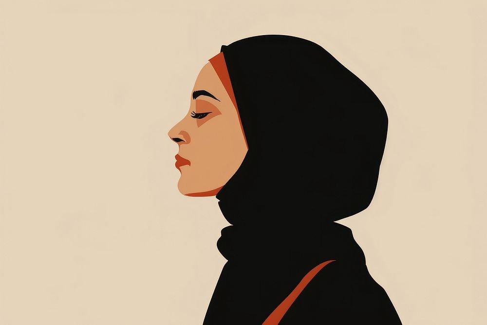 Muslim woman portrait adult hood.