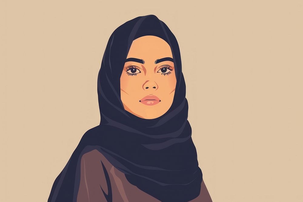 Muslim woman portrait fashion adult.