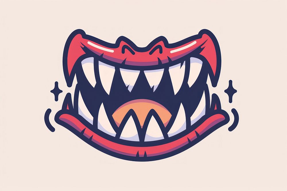 Vampire Fangs Teeth Minimal Color Flat Line Stroke Icon Pictogram Symbol Illustration teeth symbol logo.