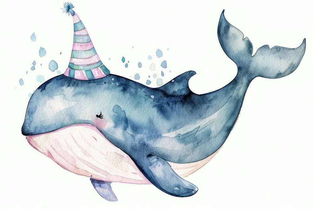 Whale animal art illustrated.