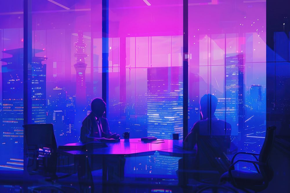 Business meeting purple adult city.