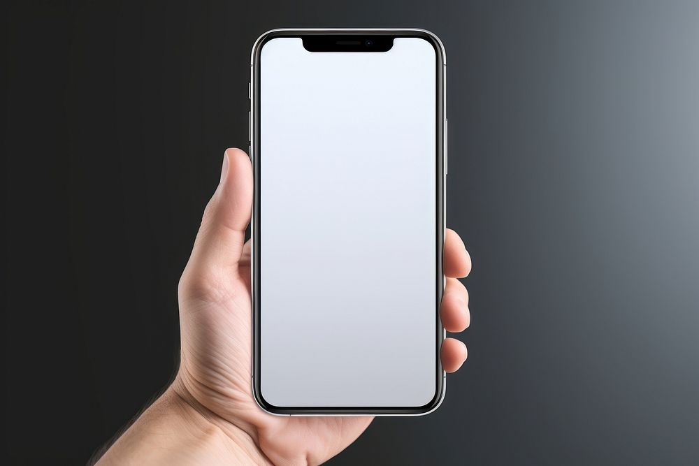 White screen of smartphone mockup electronics iphone mobile phone.
