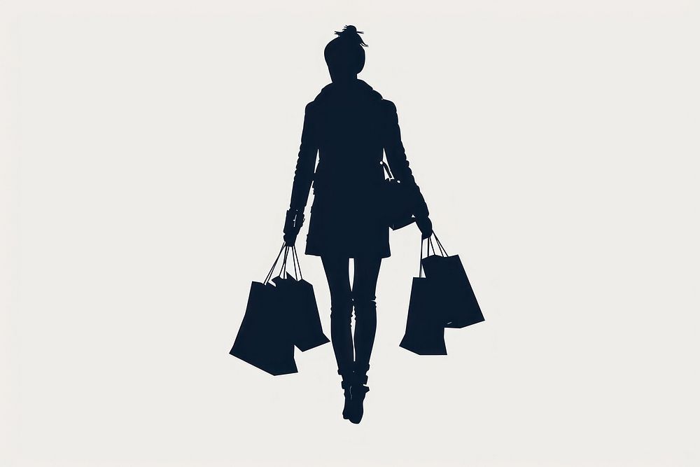 Person shopping silhouette clip art handbag adult consumerism.