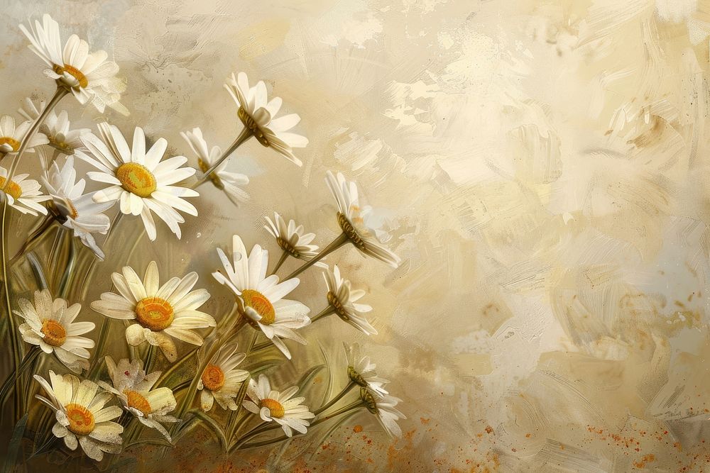 Daisy flower border painting asteraceae weaponry.