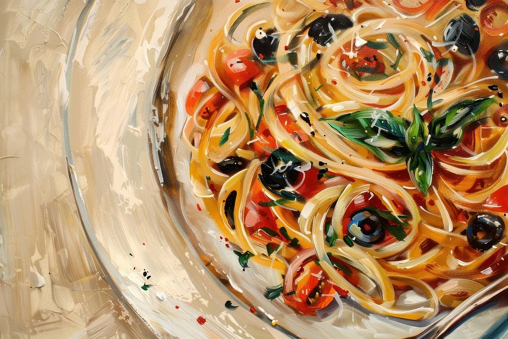 Close up of pasta dish spaghetti noodle food.