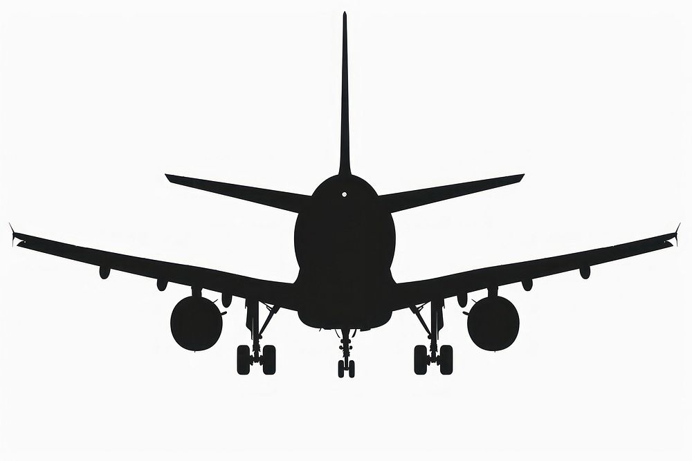 Airplane silhouette clip art aircraft airliner vehicle.