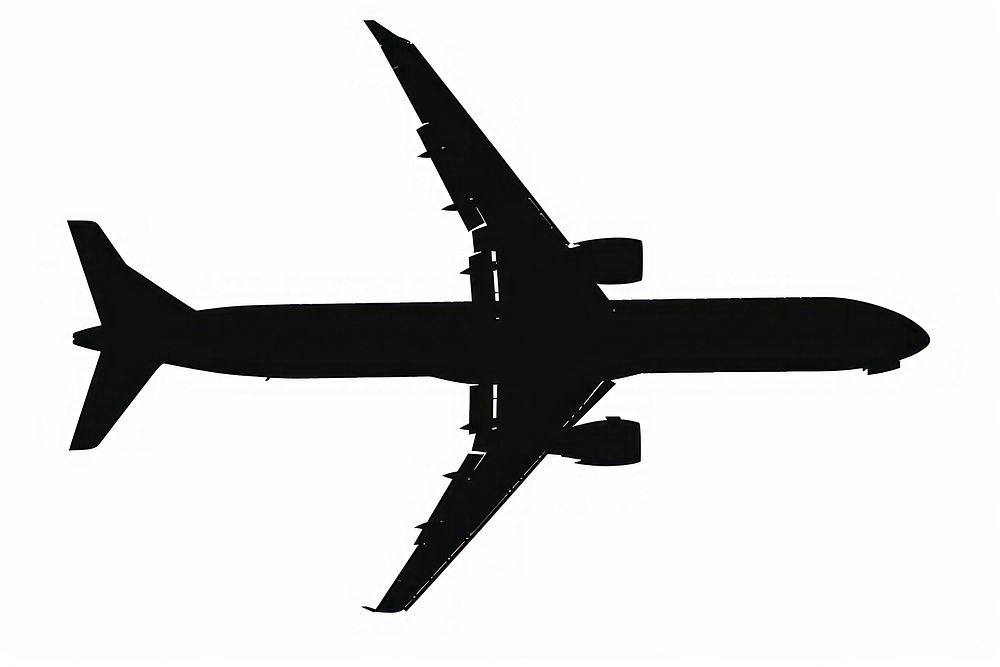 Airplane silhouette clip art aircraft airliner vehicle.