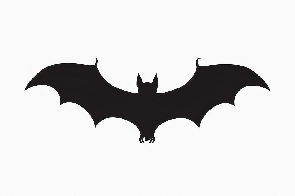 Bat Silhouette Clip Art Logo 