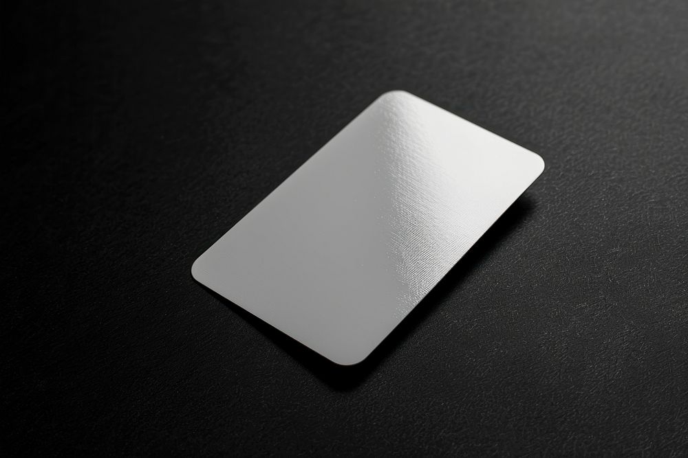 Blank white id card black electronics phone.