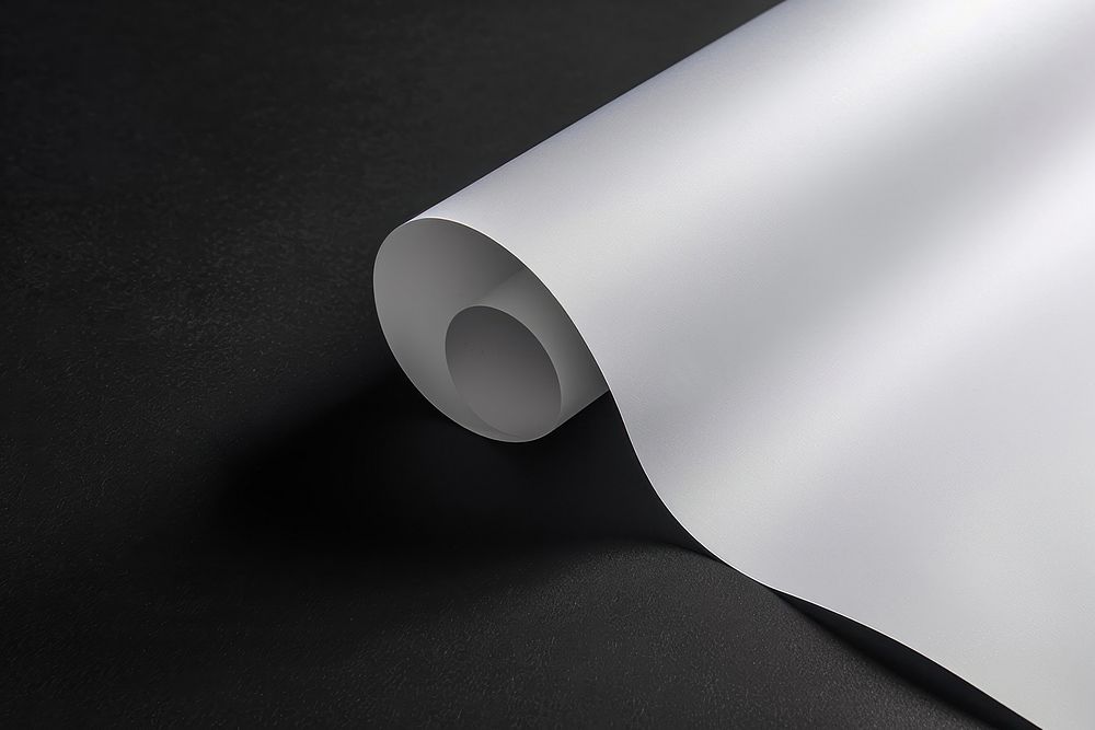 Blank paper mockup aluminium.