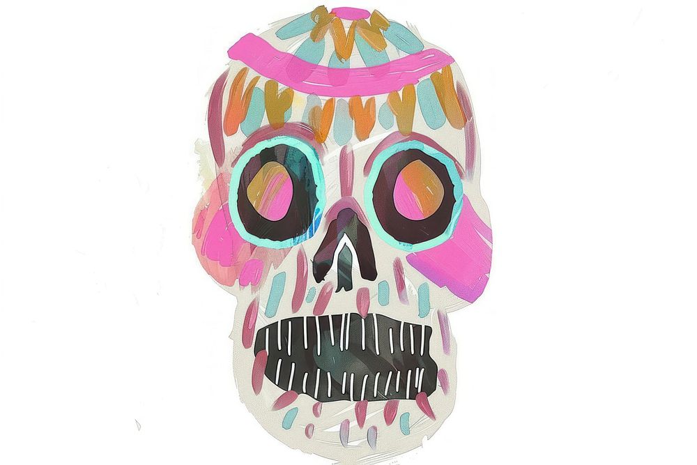 Mexican style skull diaper art.