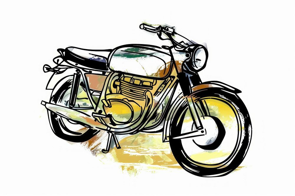 Motorcycle transportation illustrated vehicle.