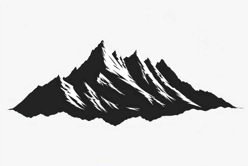 Mountain silhouette clip art nature white stratovolcano.