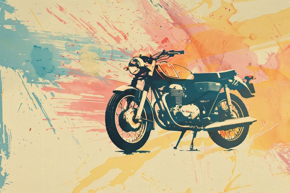 Motorcycle art transportation illustrated.