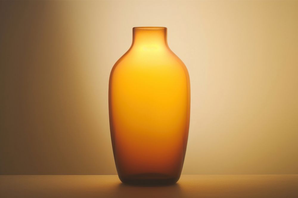 Amber glass vase mockup beverage pottery drink.