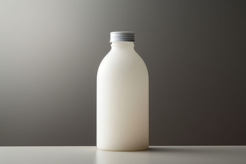 Simple bottle mockup beverage drink dairy.