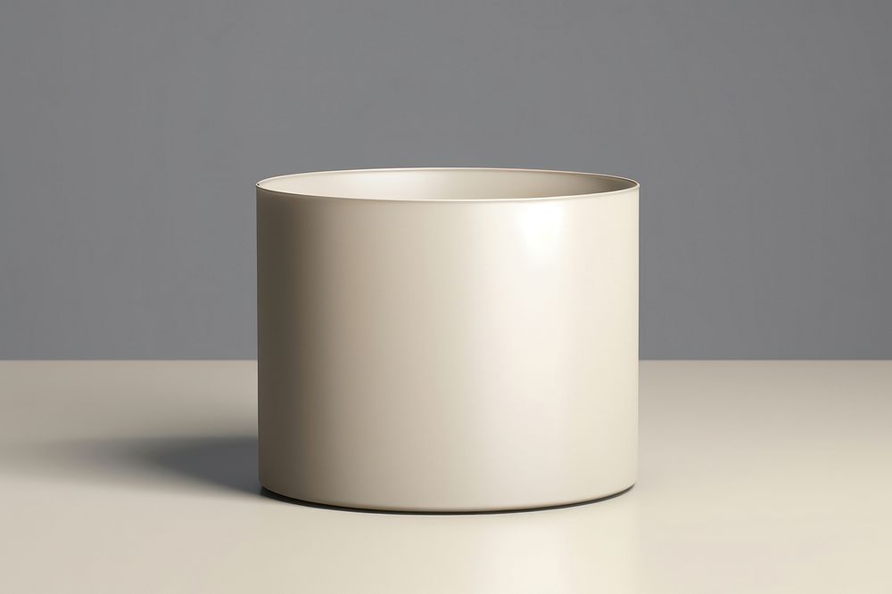 Simple candle packaging mockup porcelain furniture cylinder.