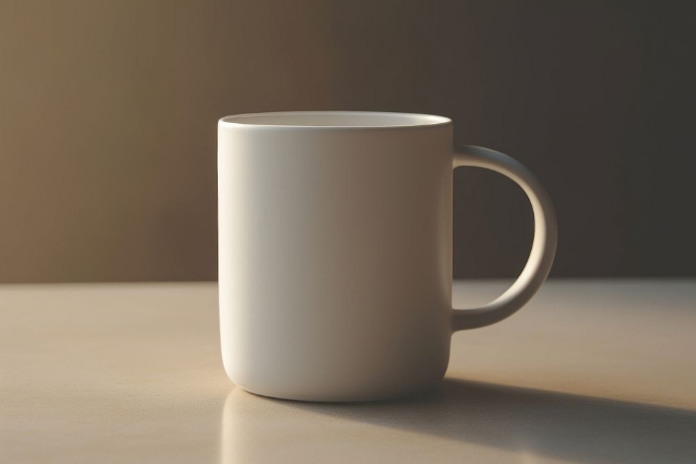 Simple ceramic mug mockup porcelain beverage pottery.