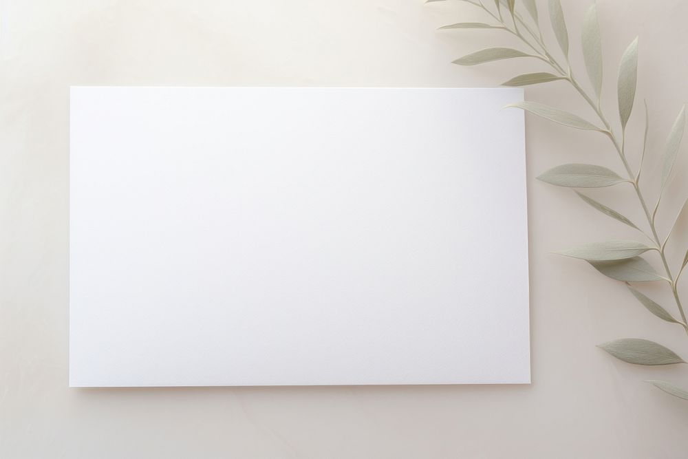 Simple invitation card mockup white board.