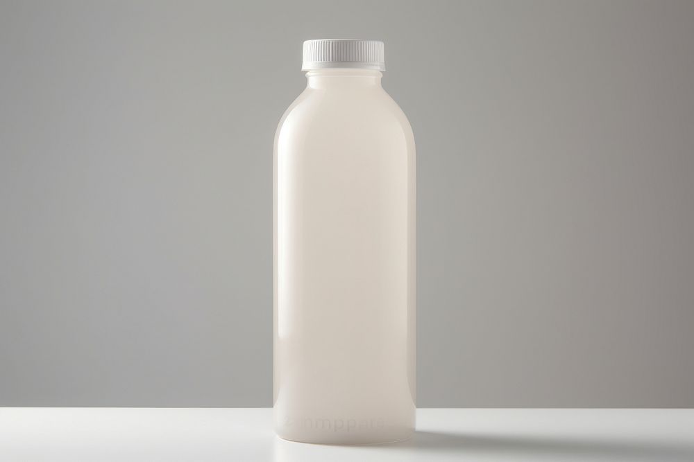Pump bottle mockup beverage drink dairy.