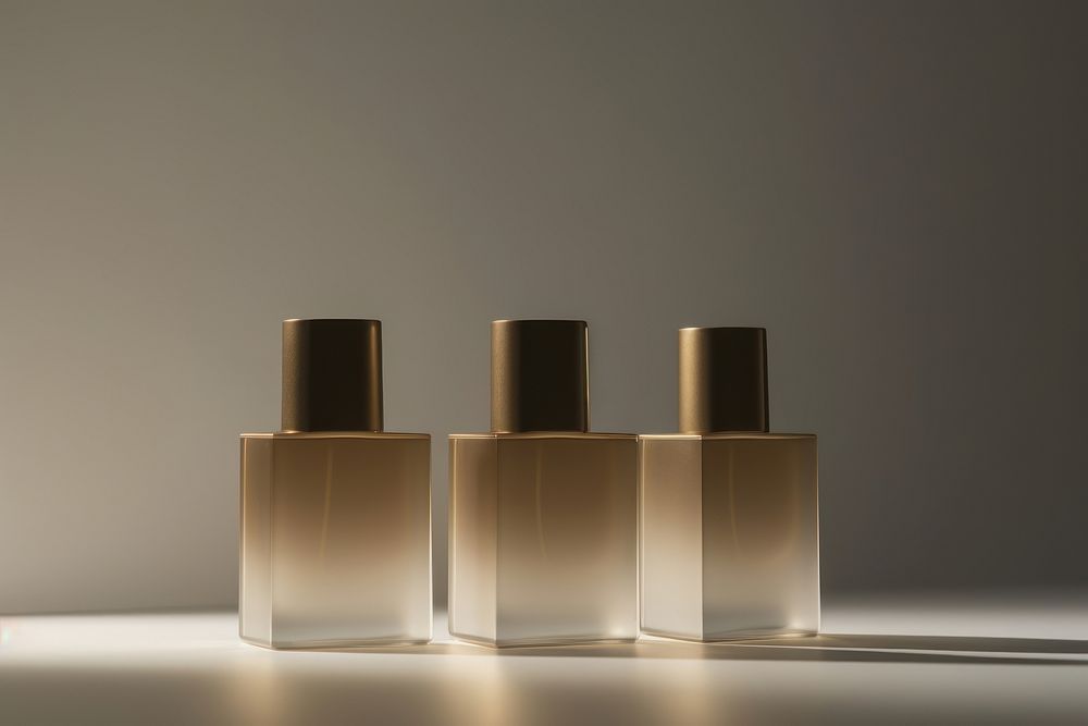 Perfume bottle mockups electronics cosmetics speaker.