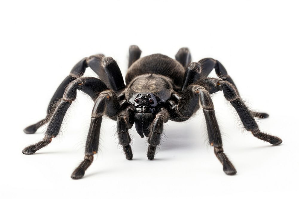 Black tarantula invertebrate arachnid animal.