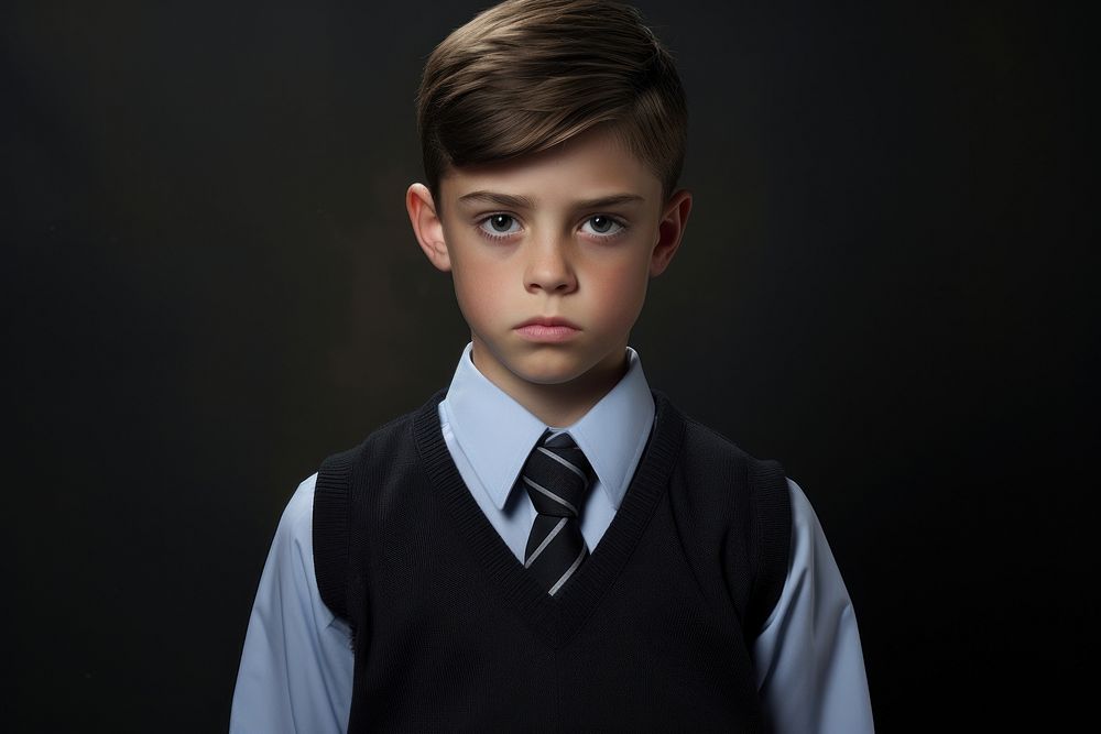 Boy in school uniform photo photography accessories.