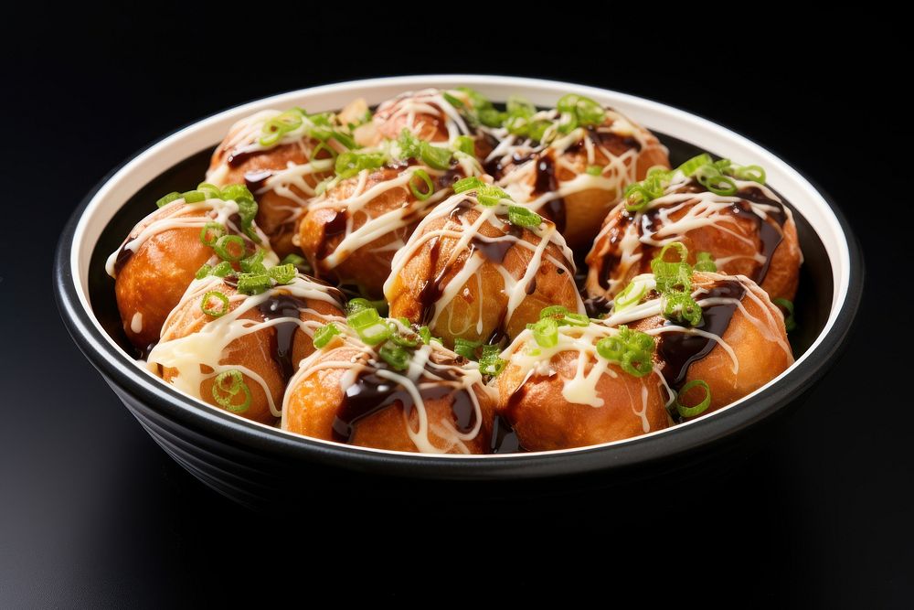Takoyaki food meal dish.