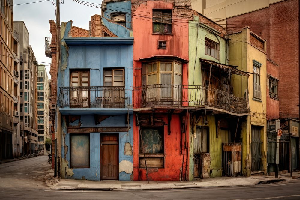 Architecture argentina neighborhood cityscape alleyway.
