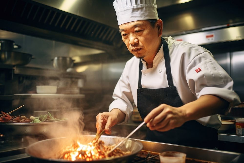 Japanese chef clothing cooking apparel.