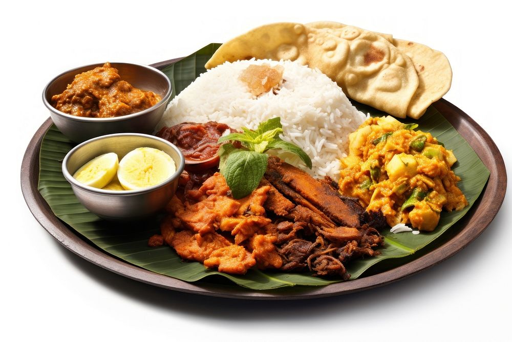 Sri Lankan food platter dinner supper.