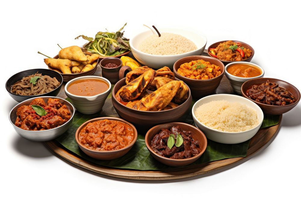 Sri Lankan food platter dinner supper.