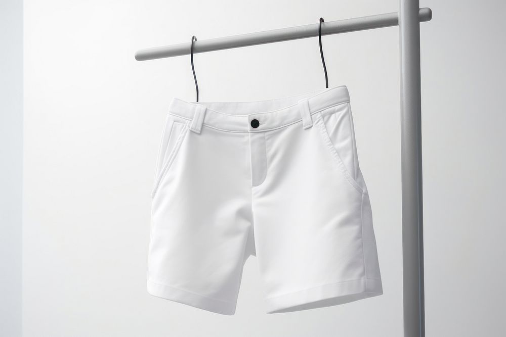 White shorts mockup accessories accessory clothing.