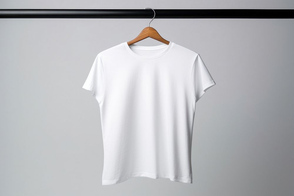 White t-shirt hanger undershirt clothing.