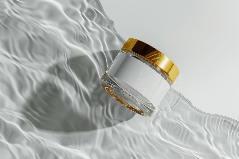 Cosmetic cream jar mockup cosmetics perfume bathing.