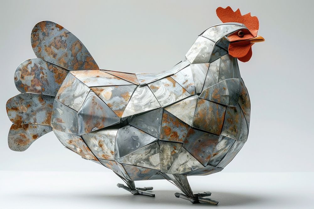 Chicken in titanium texture chicken poultry animal.