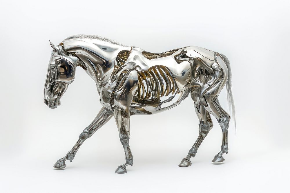 Horse in titanium texture horse animal mammal.