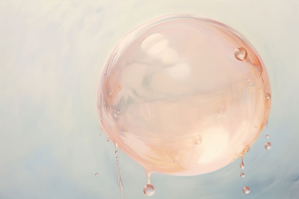 Close up on pale bubble balloon sphere.