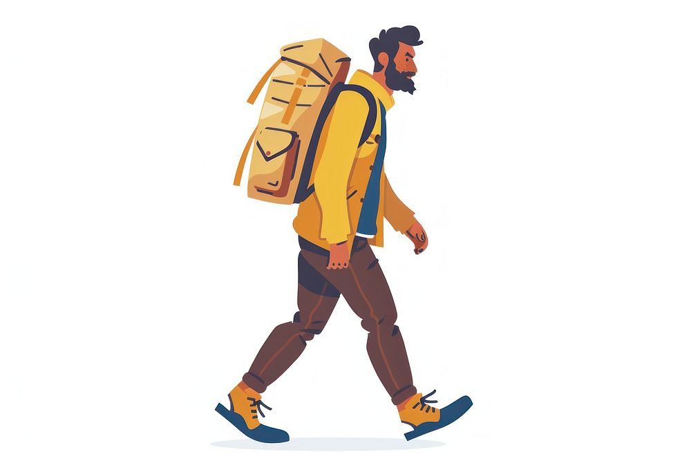 Man backpacker walking backpacking person human.