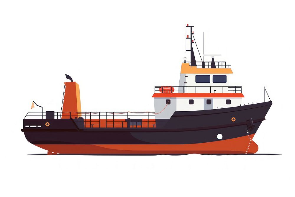Small cargo ship transportation watercraft icebreaker.